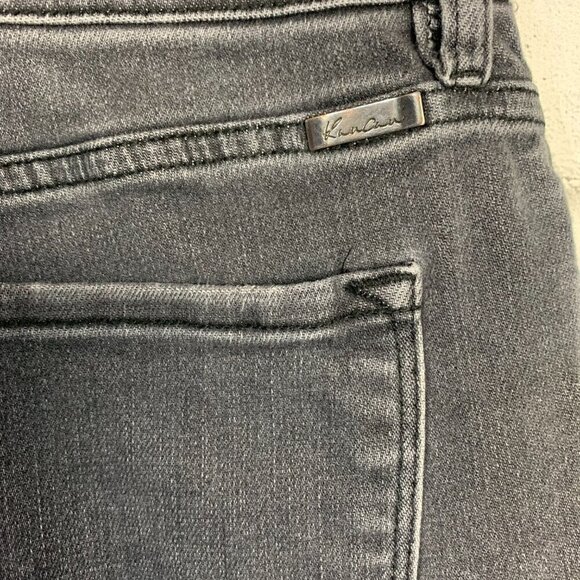 KanCan Ankle Fray Washed Faded Black Mid Rise Ankle Jeans - Picture 7 of 10